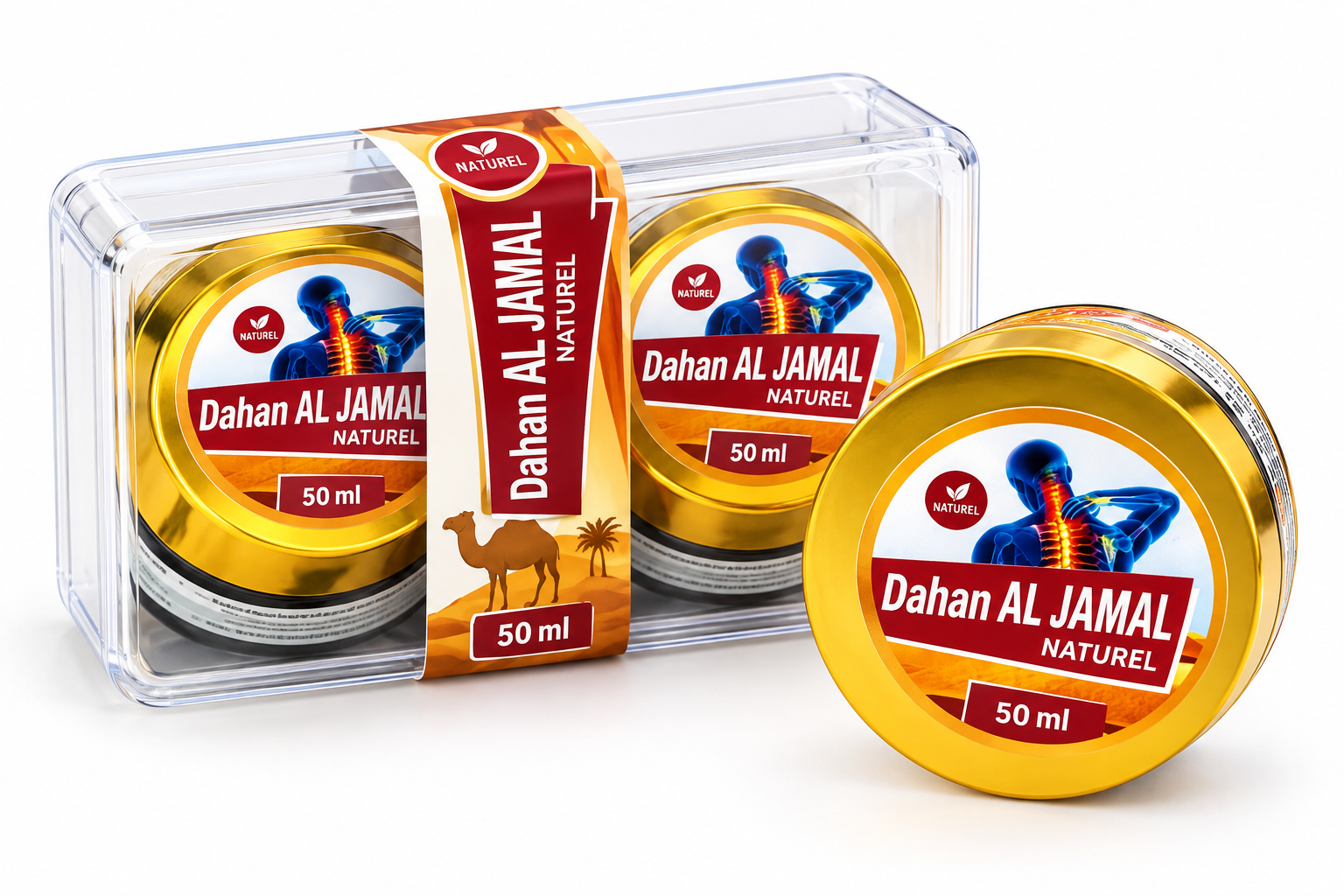 AYYUR Dahan Al Jamal, lot de 3 pots 50ml